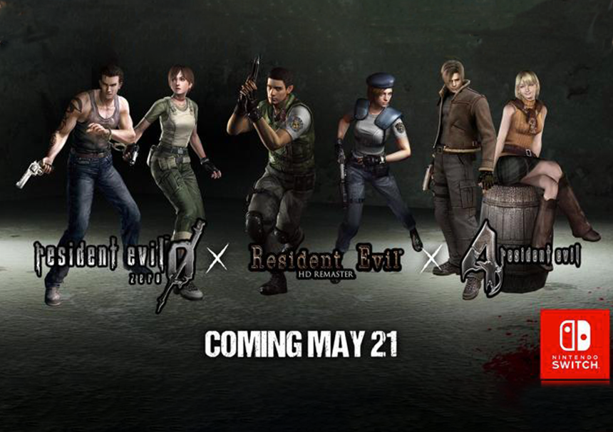 Resident Evil 0, 1 and 4 heading to Switch in May