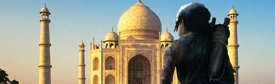 Lara Croft at the Taj Mahal