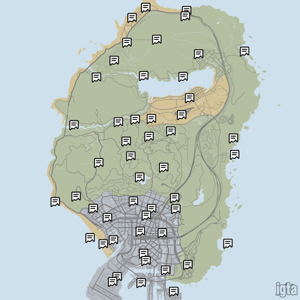 GTA V - Letter Scraps Map  Gta 5, Grand theft auto, Gta