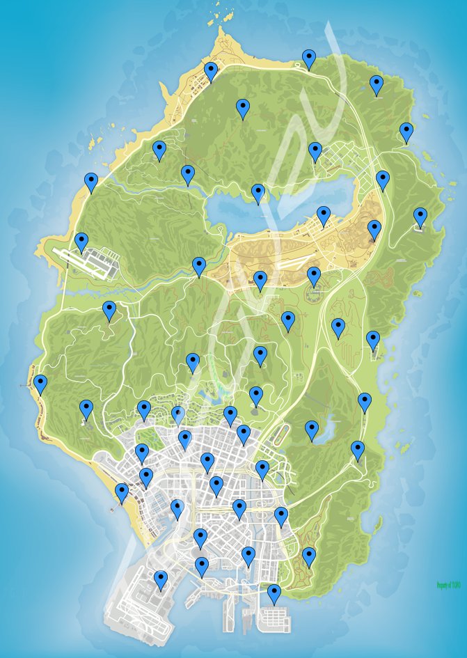 GTA V - Letter Scraps Map  Gta 5, Grand theft auto, Gta